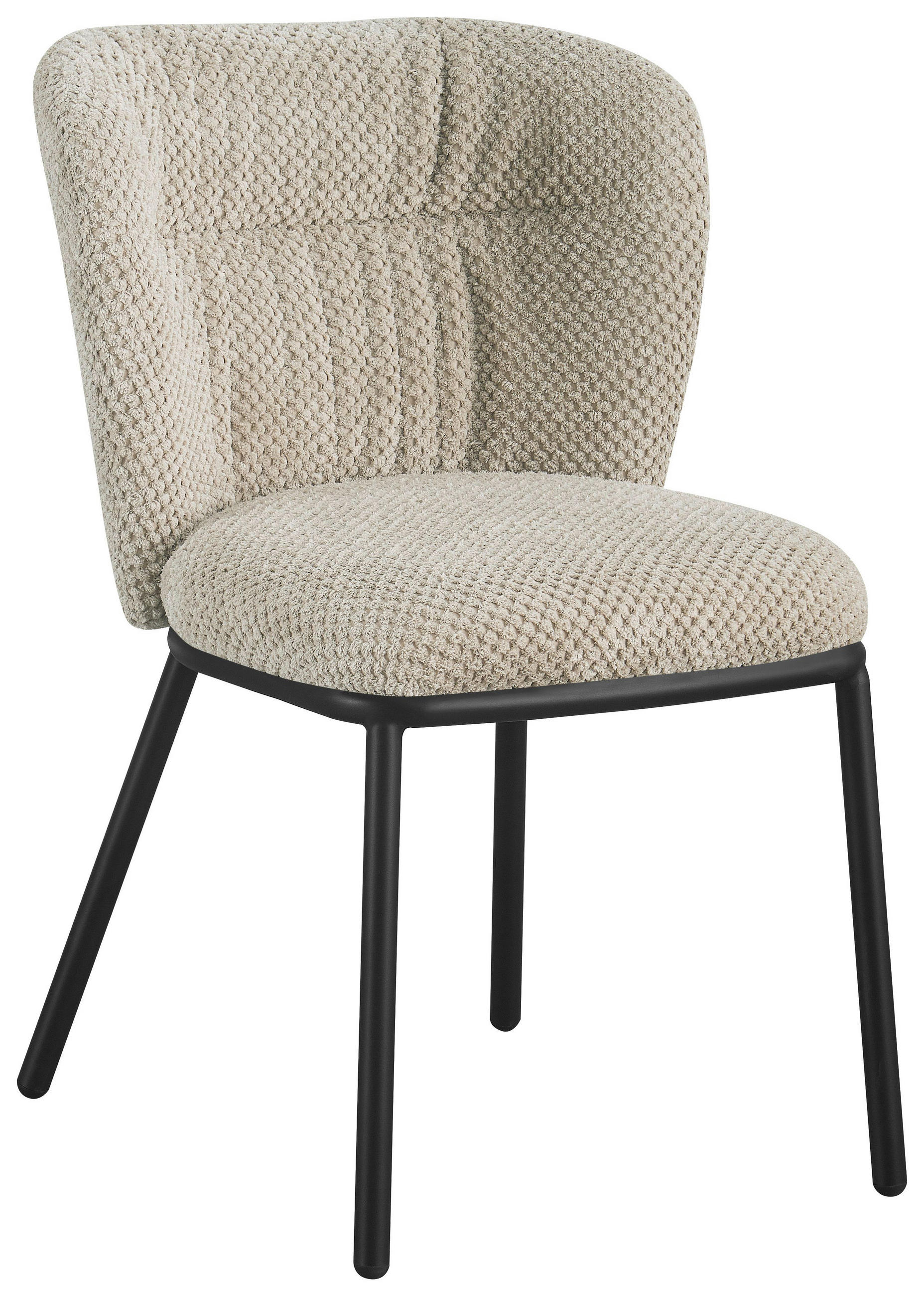 SCAUN in metal, textil negru, taupe  - taupe/negru, Design, metal/textil (53,5/80/60,5cm) - Stylife