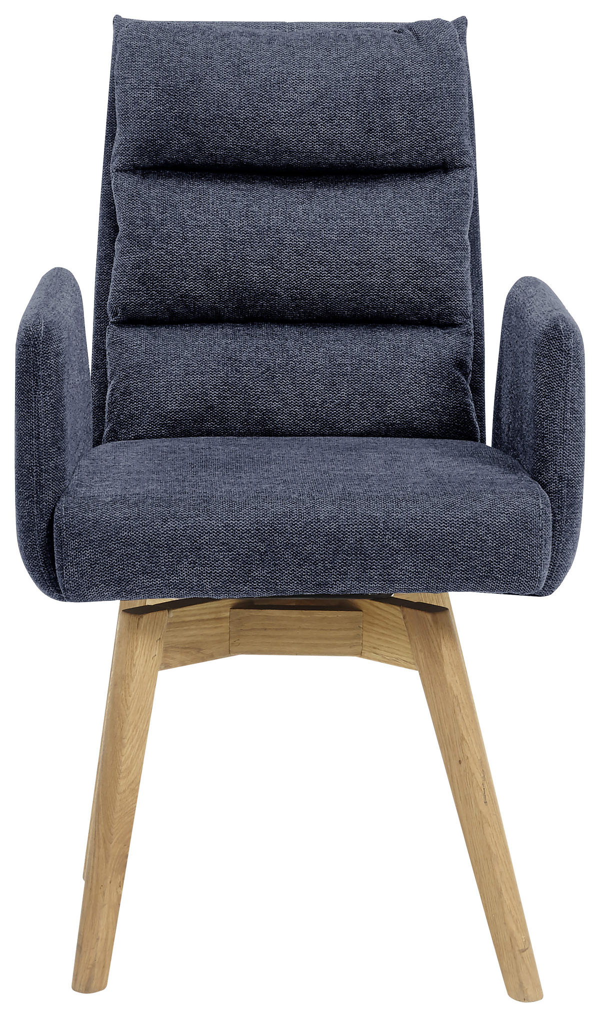 ARMLEHNSTUHL  in  - Eichefarben/Dunkelblau, Basics, Holz/Textil (60/92/65cm) - MID.YOU