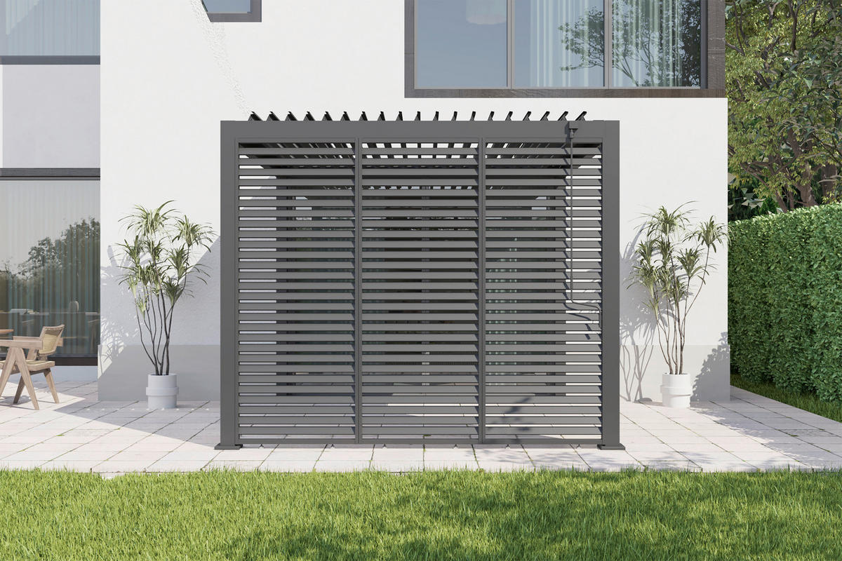 BOČNÁ STENA PERGOLY velikost: 92,5/234/4 cm - antracitová, Basics, kov (92,5/234/4cm) - Gardenson
