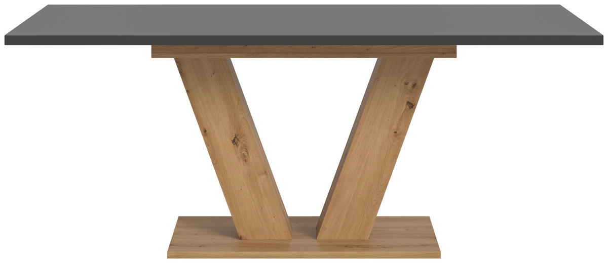 AUSZIEHTISCH Grau rechteckig  ausziehbar  - Eiche Artisan/Grau, Trend, Holzwerkstoff (150-190/76/90cm)