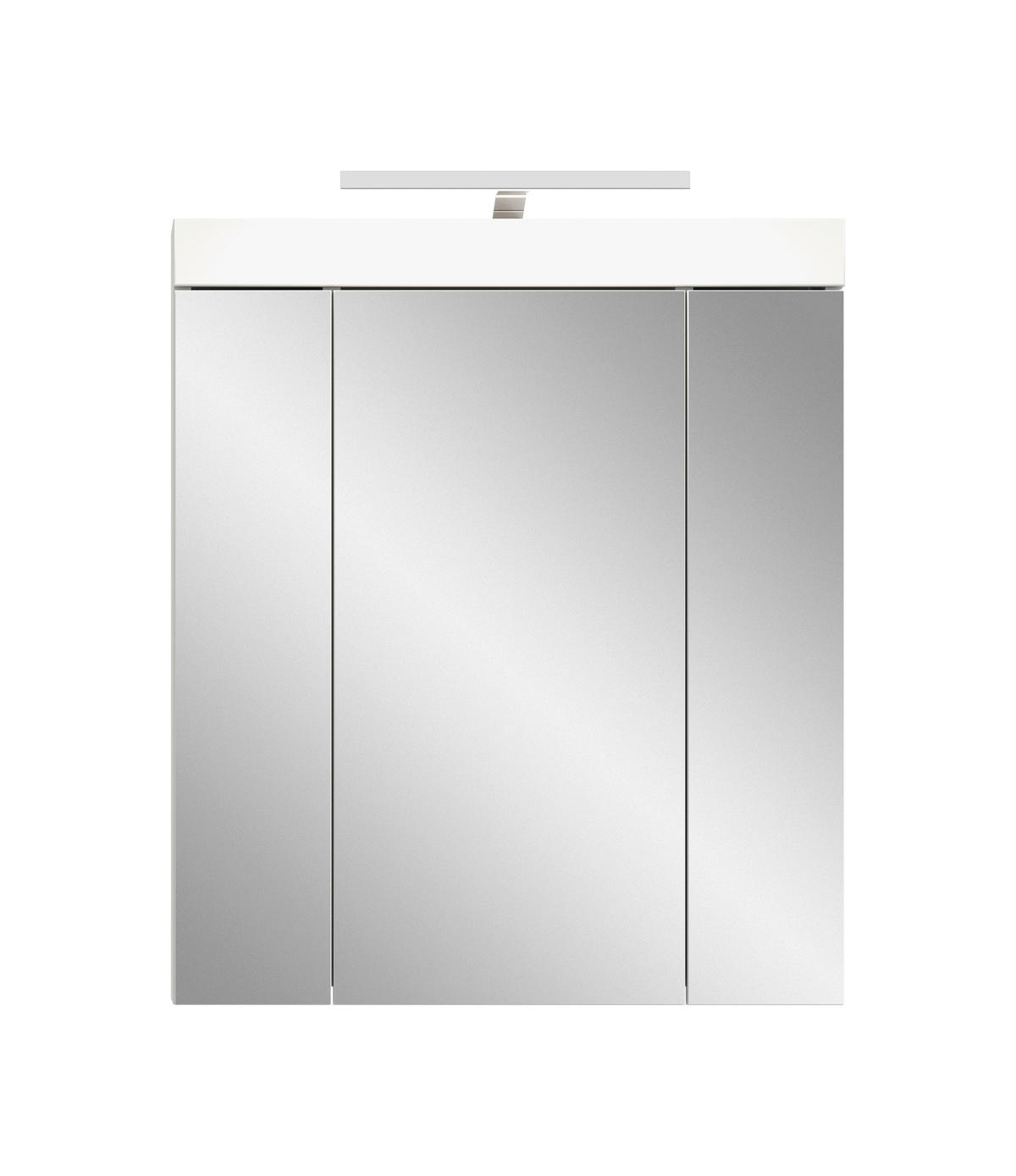 SPIEGELSCHRANK 60/70/18 cm  - Weiß, Trend, Glas/Holzwerkstoff (60/70/18cm) - MID.YOU