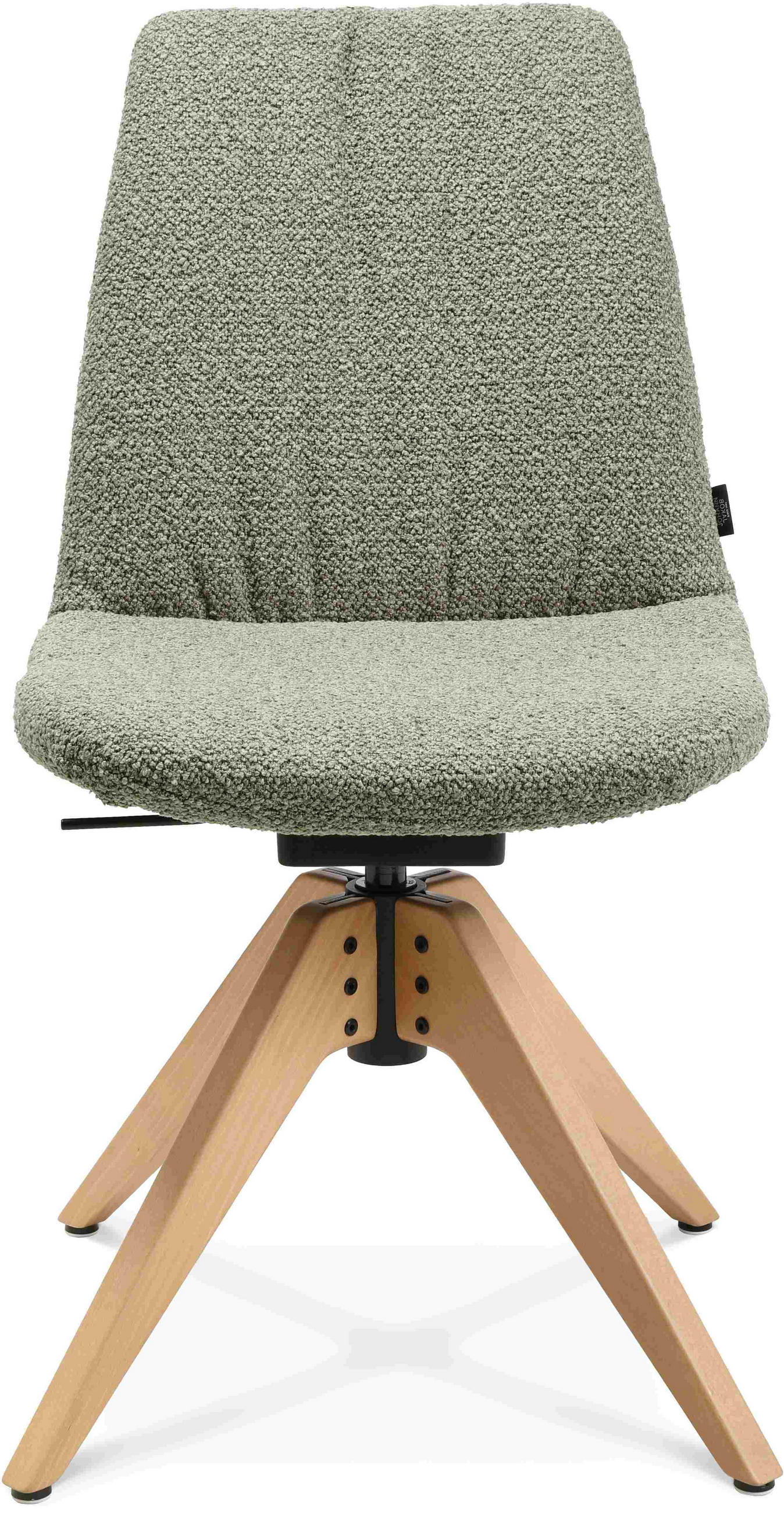 STUHL  in Flachgewebe  - Eichefarben/Graugrün, Design, Holz/Textil (46/82,5-85,25/55cm) - Johann Jakob