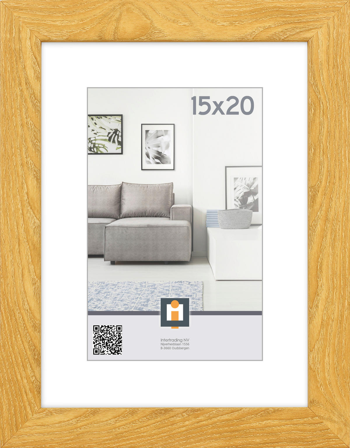 BILDERRAHMEN 18/23/1,5 cm  - Eichefarben, Basics, Glas/Kunststoff (18/23/1,5cm)