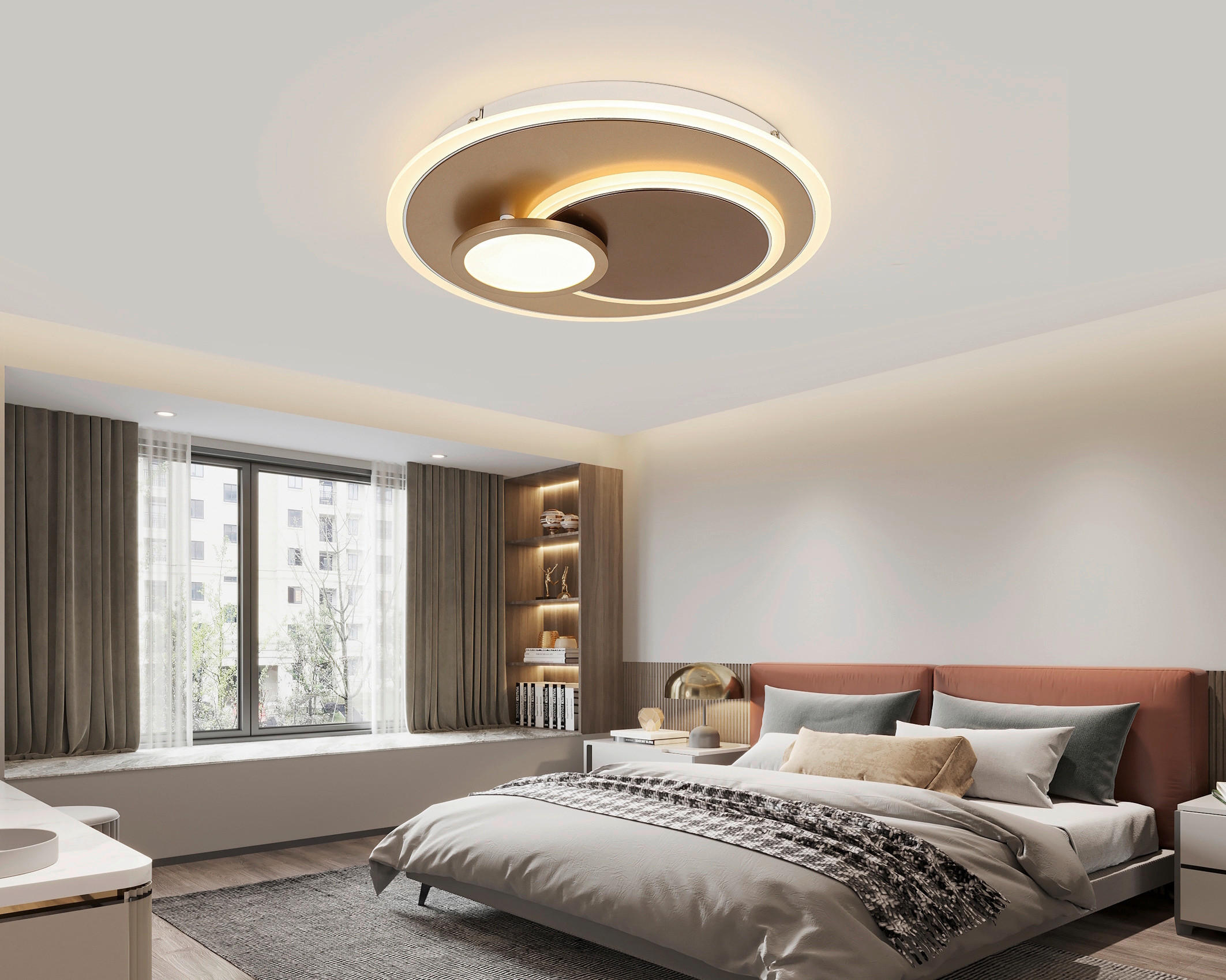 Thumbnail - Novel Deckenleuchte, Weiß, Chrom, Cappuccino, Mokka, Metall, Kunststoff, F, 7 cm, Lampen & Leuchten, Innenbeleuchtung, D...