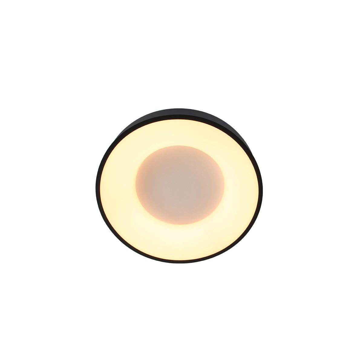 LED-DECKENLEUCHTE Ringlede 30/9 cm   - Schwarz, Basics, Kunststoff/Metall (30/9cm)