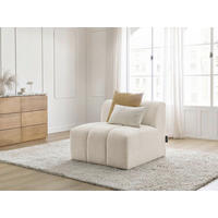 SOFAELEMENT ANNECY Bouclé Beige  - Beige/Schwarz, MODERN, Kunststoff/Textil (91/72/91cm)