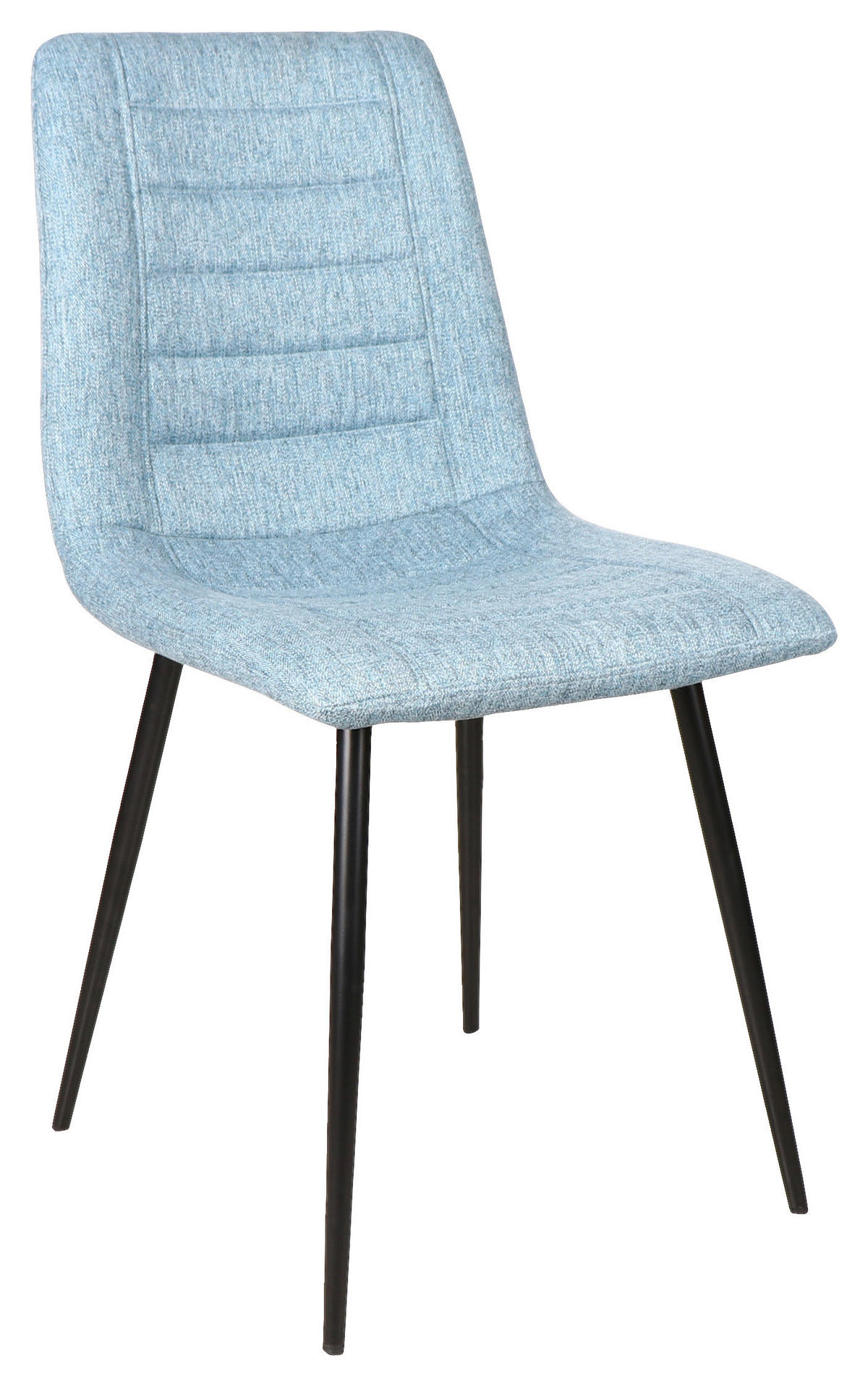 STOL, kovina, tekstil modra, črna  - modra/črna, Design, kovina/tekstil (45/86/55cm) - Xora