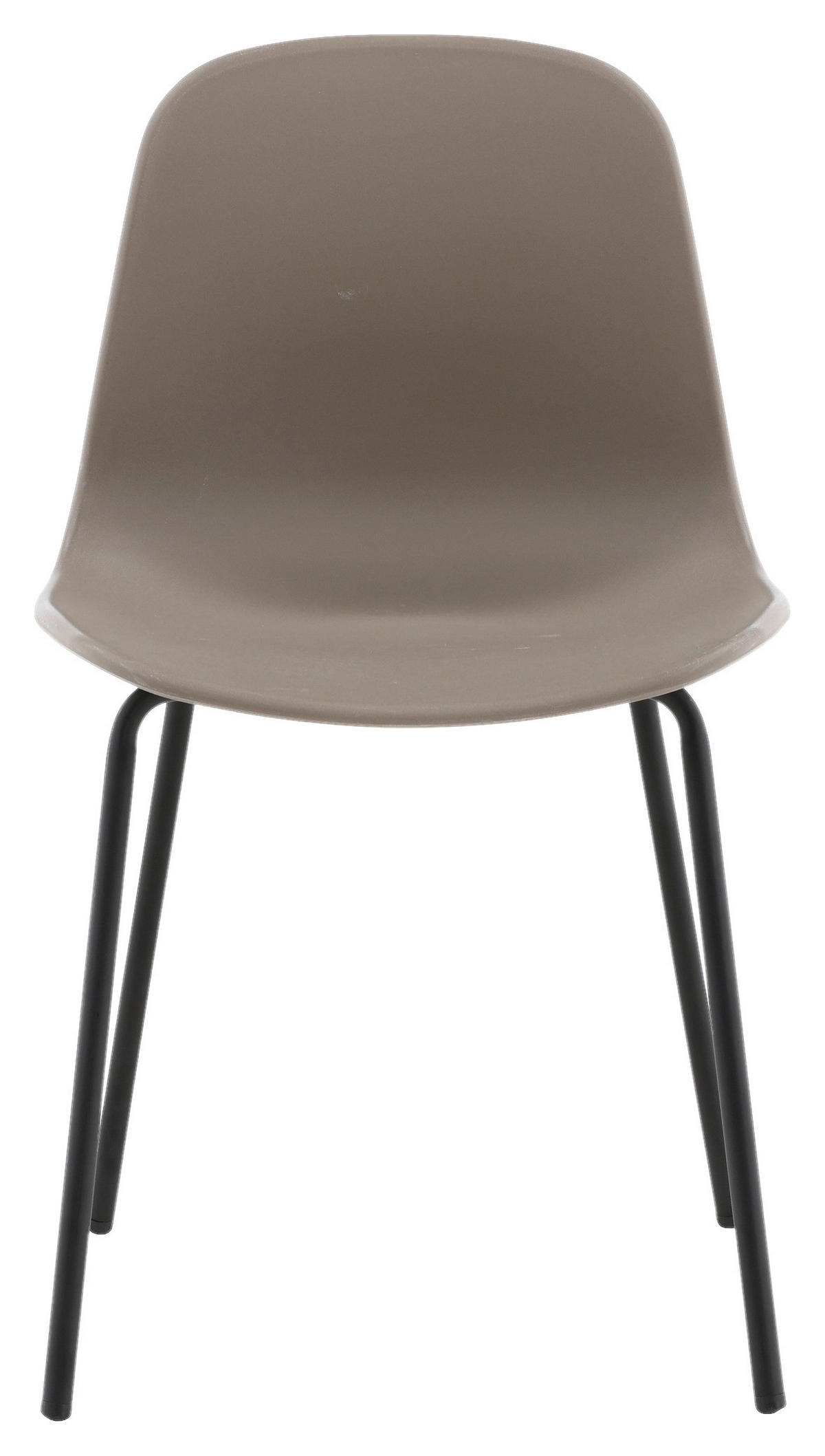STUHL-SET 2 Stück  in Stahl matt  - Greige/Schwarz, Design, Kunststoff/Metall (49/82/48cm) - Livetastic