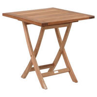 GARTENTISCH 70/70/74 cm Holz, Metall quadratisch  - Edelstahlfarben/Teakfarben, LIFESTYLE, Holz/Metall (70/70/74cm) - Zebra 