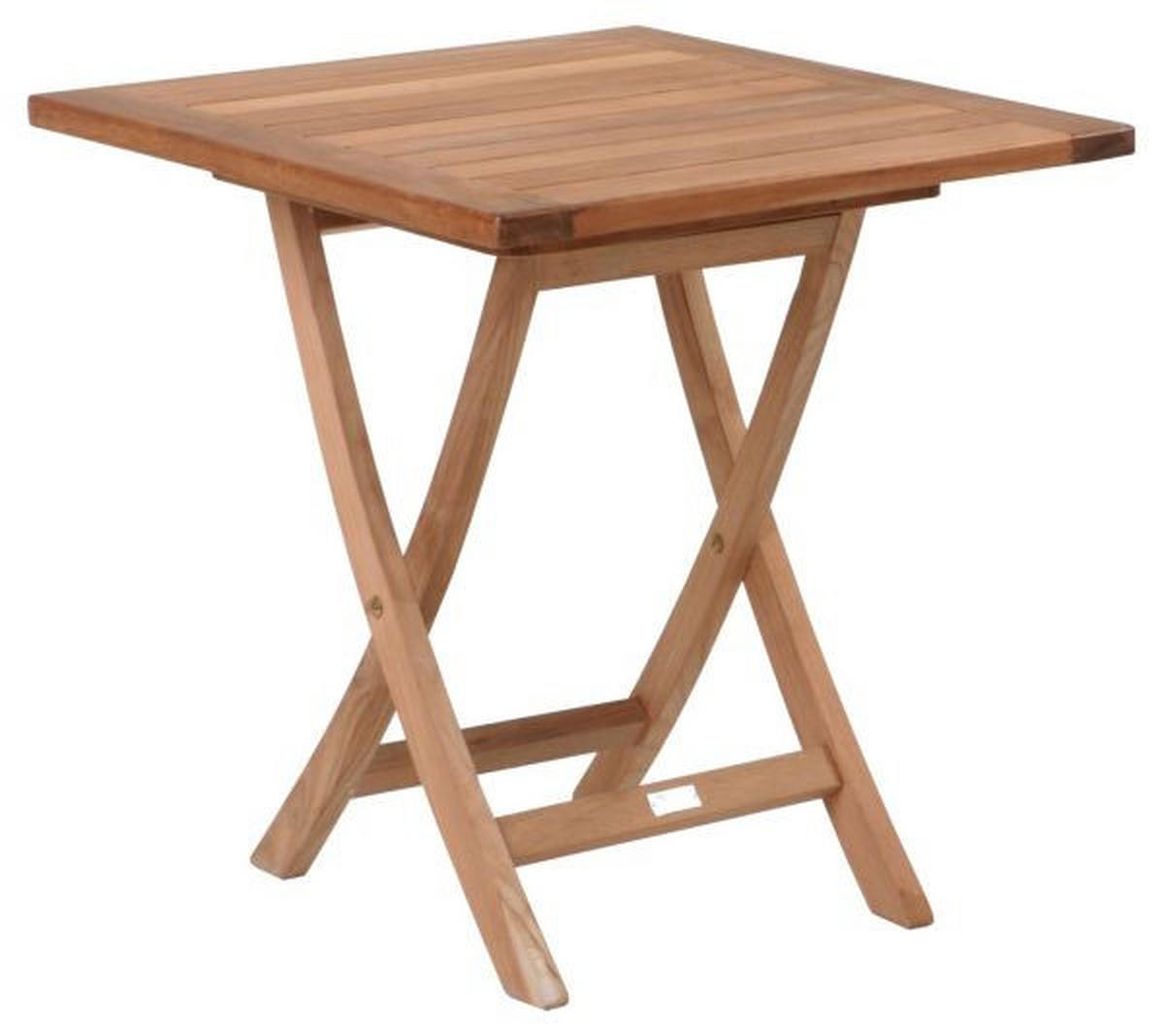 GARTENTISCH 70/70/74 cm Holz, Metall quadratisch  - Edelstahlfarben/Teakfarben, LIFESTYLE, Holz/Metall (70/70/74cm) - Zebra 