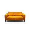 2-SITZER-SOFA Samt Gelb  - Gelb/Schwarz, Design, Textil/Metall (180/86/86-94cm) - SENSOO
