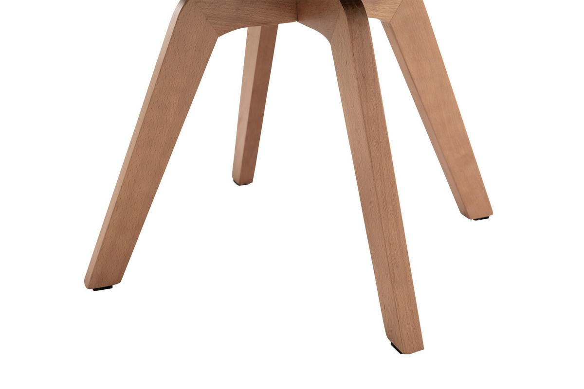 STUHL-SET - Buchefarben/Hellgrau, MODERN, Holz/Textil (57/89/61cm) - MID.YOU