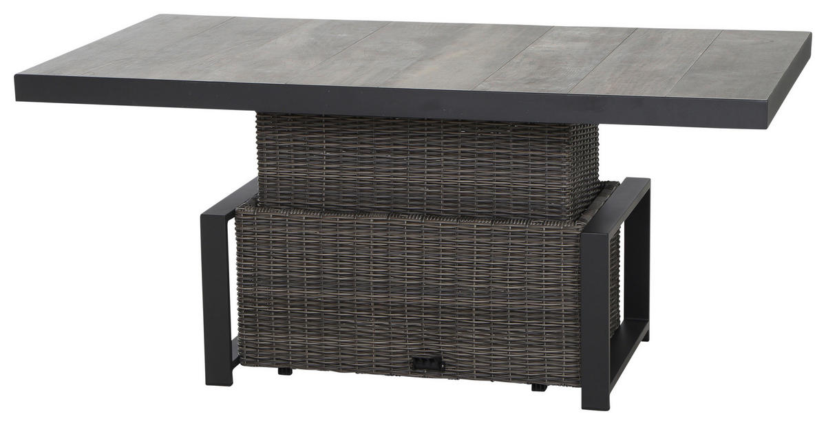 LOUNGEGARNITUR 5-teilig   83/103/160 cm Aluminium  - Grau, Basics, Keramik/Kunststoff (83/103/160cm) - Siena Garden