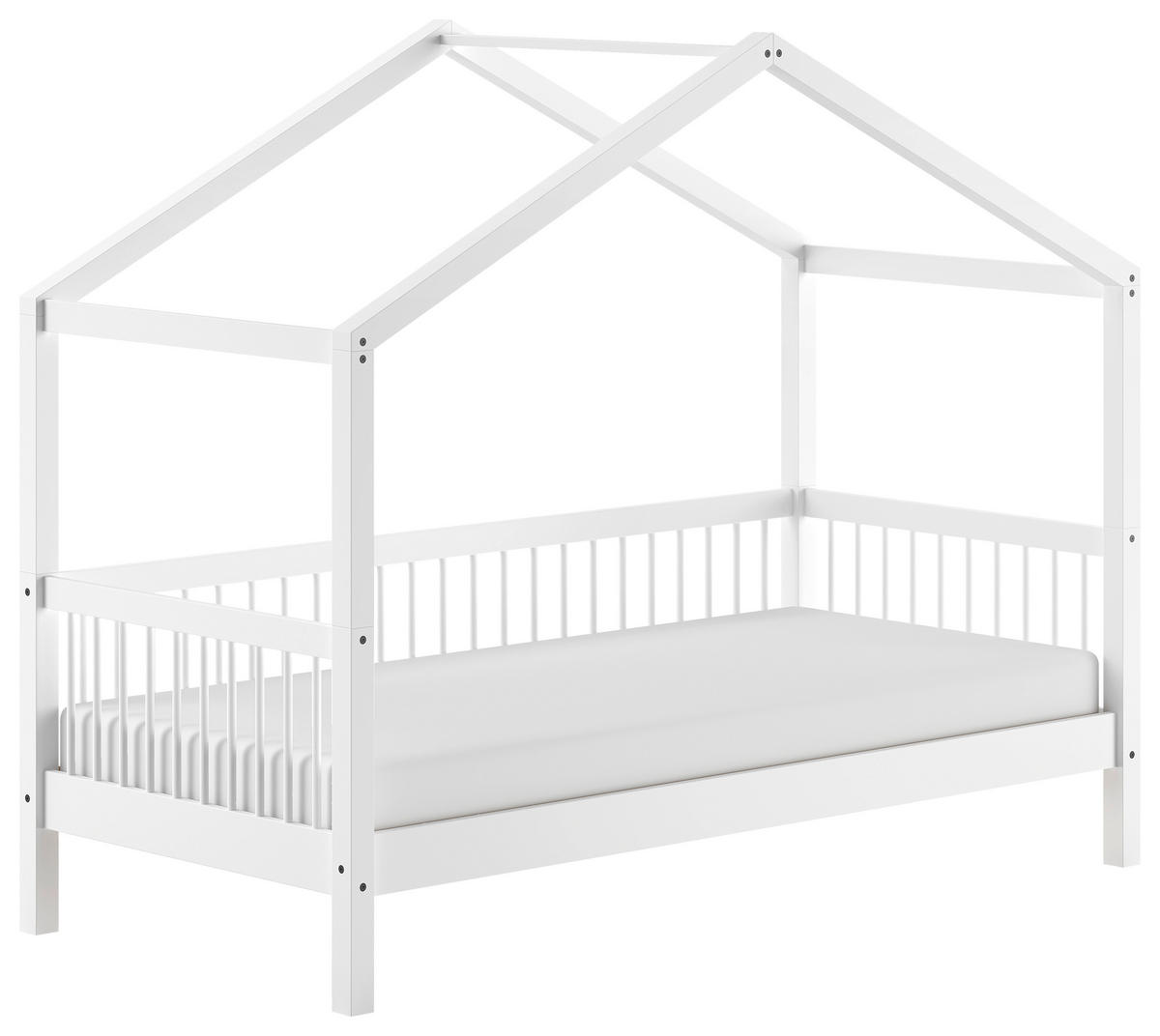 HAUSBETT Rollrost 90/200 cm  - Naturfarben/Weiß, MODERN, Holz (90/200cm) - MID.YOU