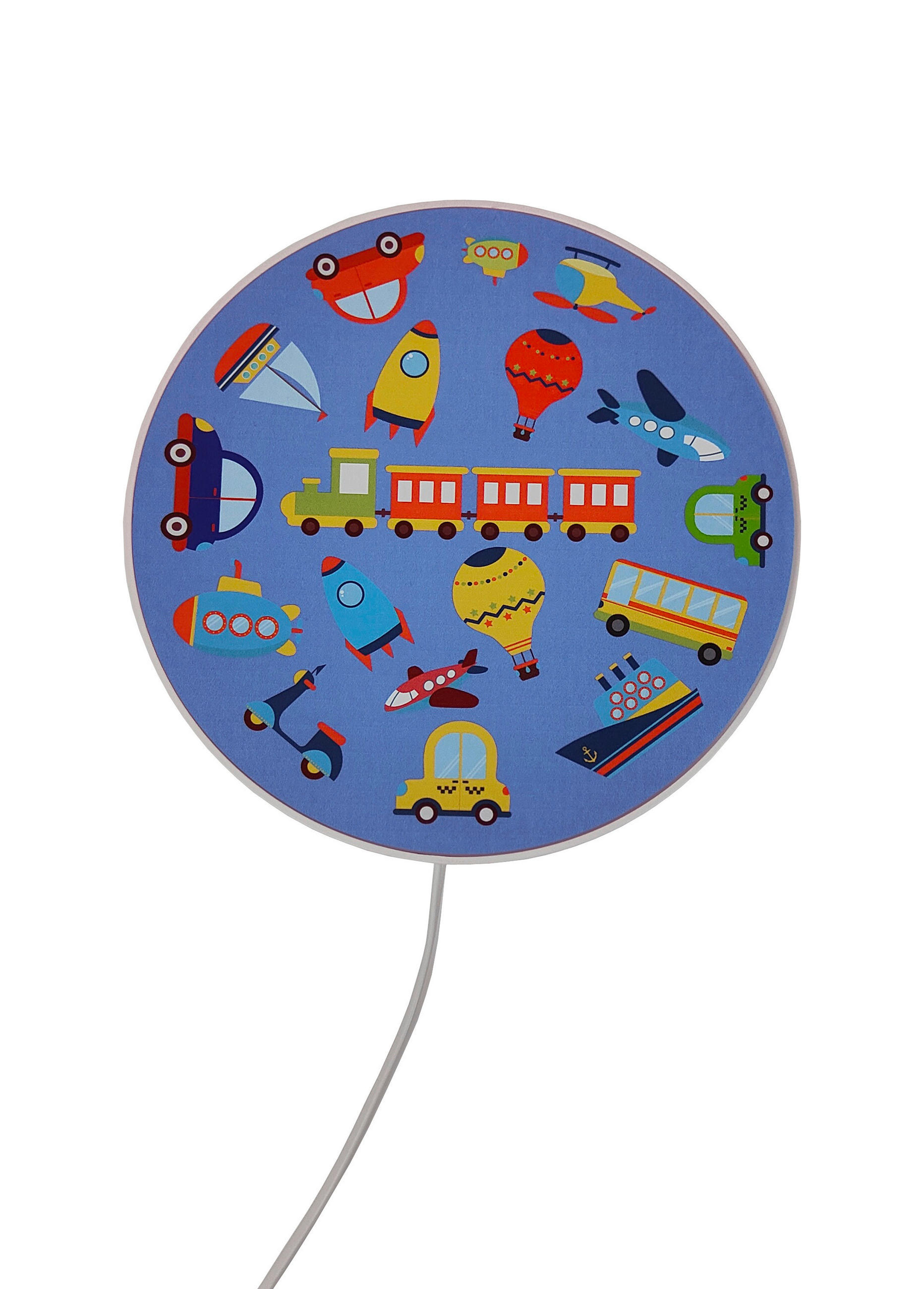 XXXLutz Kinderwandleuchte Mehrfarbig, Weiß 25x25x8 cm