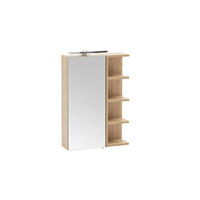 SPIEGELSCHRANK 49,7/74,8/16 cm  - Eichefarben, Natur, Glas/Holzwerkstoff (49,7/74,8/16cm) - Stylife