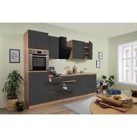 KÜCHENBLOCK 280 cm   in Eichefarben  - Eichefarben/Grau, Modern, Holzwerkstoff (280cm) - Respekta