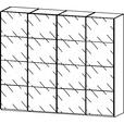 SCHWEBETÜRENSCHRANK 271/223/68 cm 4-türig Grau  - Chromfarben/Grau, Design, Glas/Holzwerkstoff (271/223/68cm) - Novel