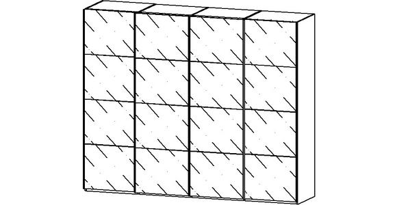 SCHWEBETÜRENSCHRANK 271/223/68 cm 4-türig Grau  - Chromfarben/Grau, Design, Glas/Holzwerkstoff (271/223/68cm) - Novel
