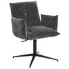 STOL MED ARMSTÖD järn sammet  - svart, Design, metall/textil (63/63,5/86cm) - Novel