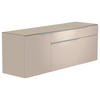 LOWBOARD  in 160/65/45 cm  - Sandfarben/Alufarben, Design, Glas/Holzwerkstoff (160/65/45cm) - Moderano