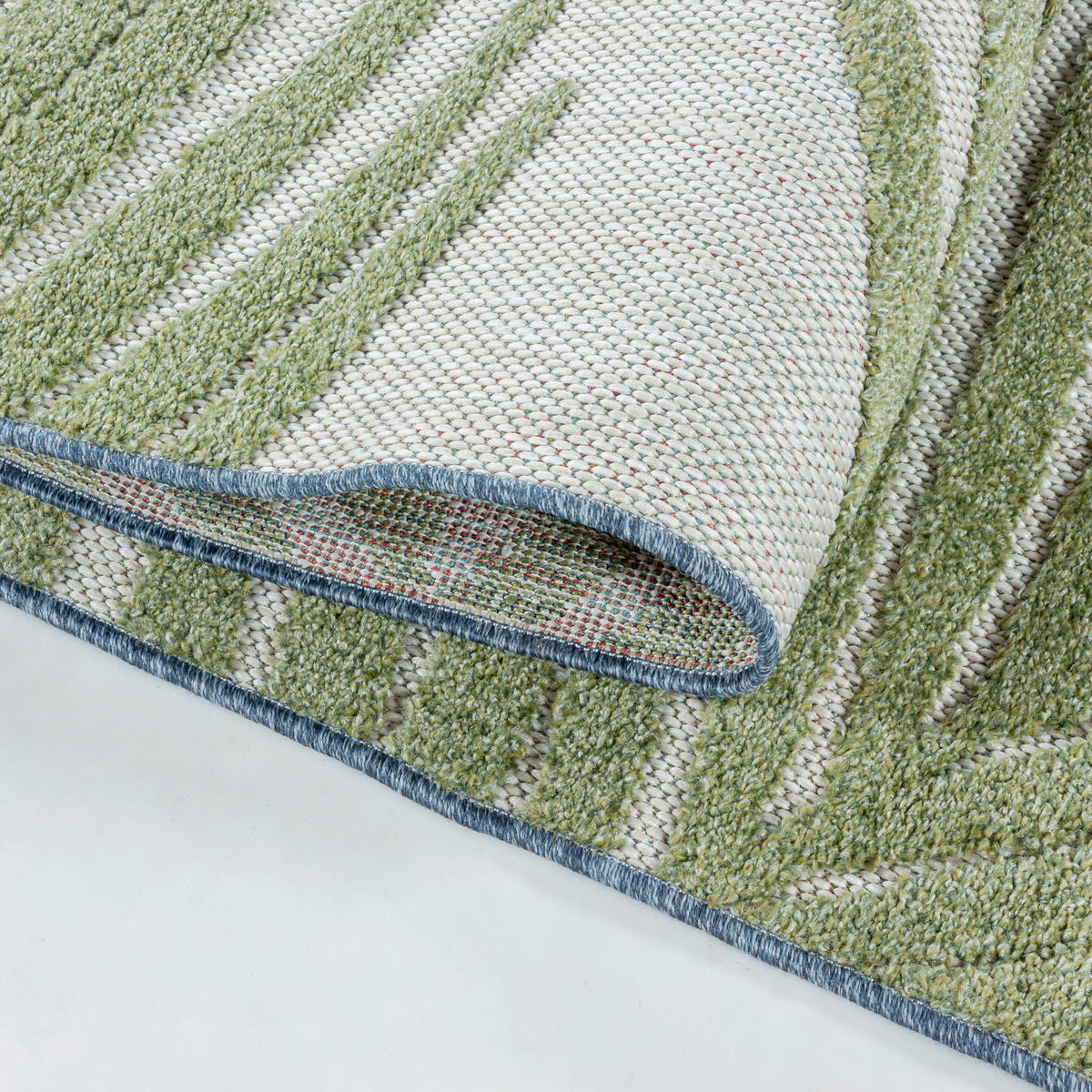 FLACHWEBETEPPICH 140/200 cm Bahama Grün  - Grün, Design, Textil (140/200cm) - Novel