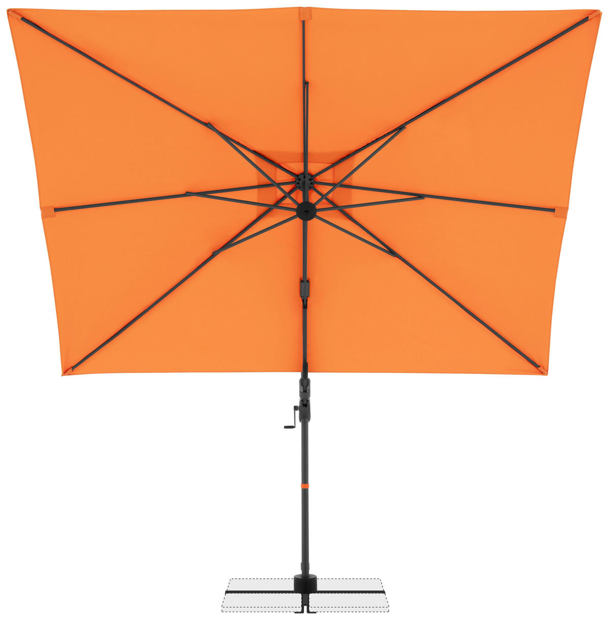ZÁVESNÝ SLNEČNÍK 320/240 cm - oranžová/antracitová, Basics, kov/textil (320/240cm) - Doppler
