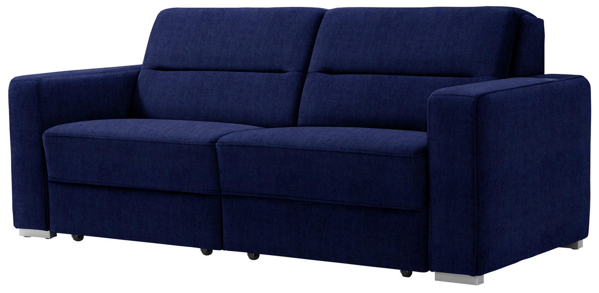 SCHLAFSOFA in Textil Dunkelblau  - Dunkelblau, Konventionell, Textil/Metall (202/86/92cm) - Sedda