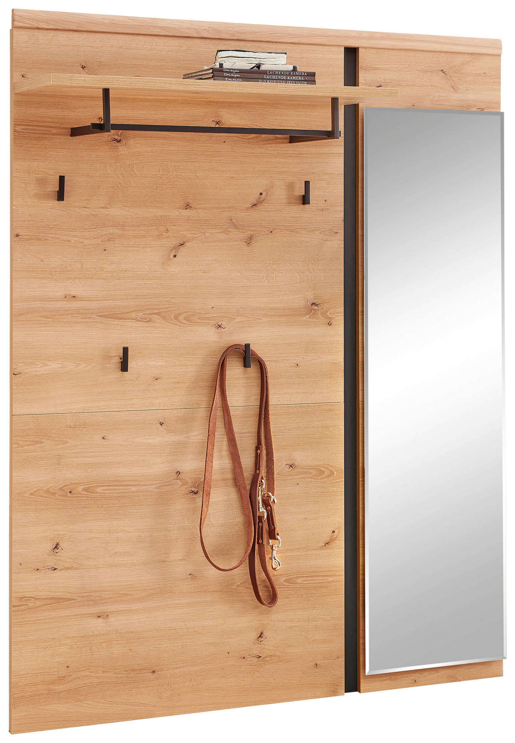 GARDEROBENPANEEL in 120/154/32 cm - Eichefarben, Natur, Glas/Holzwerkstoff (120/154/32cm) - Linea Natura