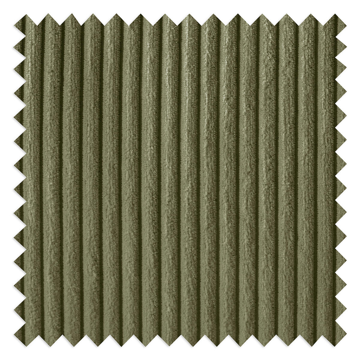 2,5-SITZER  in Cord Olivgrün Modern  - Schwarz/Olivgrün, Design, Textil/Metall (168/85/92cm) - Livetastic