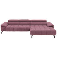 ECKSOFA  in Webstoff Rot  329/190 cm  - Rot/Schwarz, Design, Textil/Metall (329/190cm) - Beldomo Style