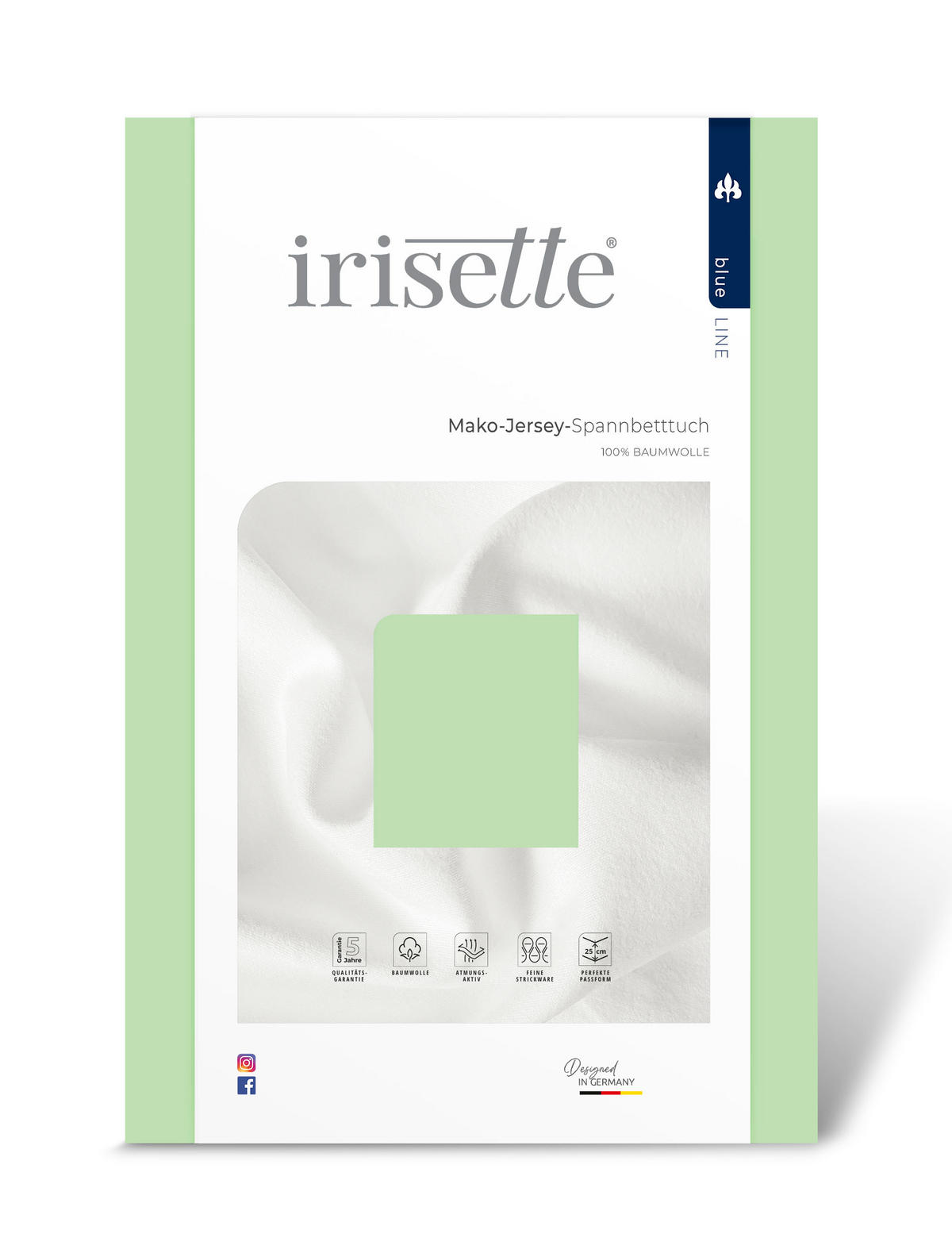 SPANNBETTTUCH Jersey 190/200 cm  - Jadegrün, KONVENTIONELL, Textil (190/200cm) - Irisette