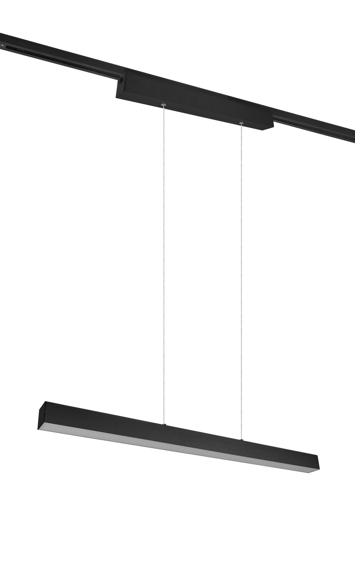 SCHIENENSYSTEM-HÄNGELEUCHTE - Schwarz, Basics, Metall (90/180/5cm) - Trio Leuchten