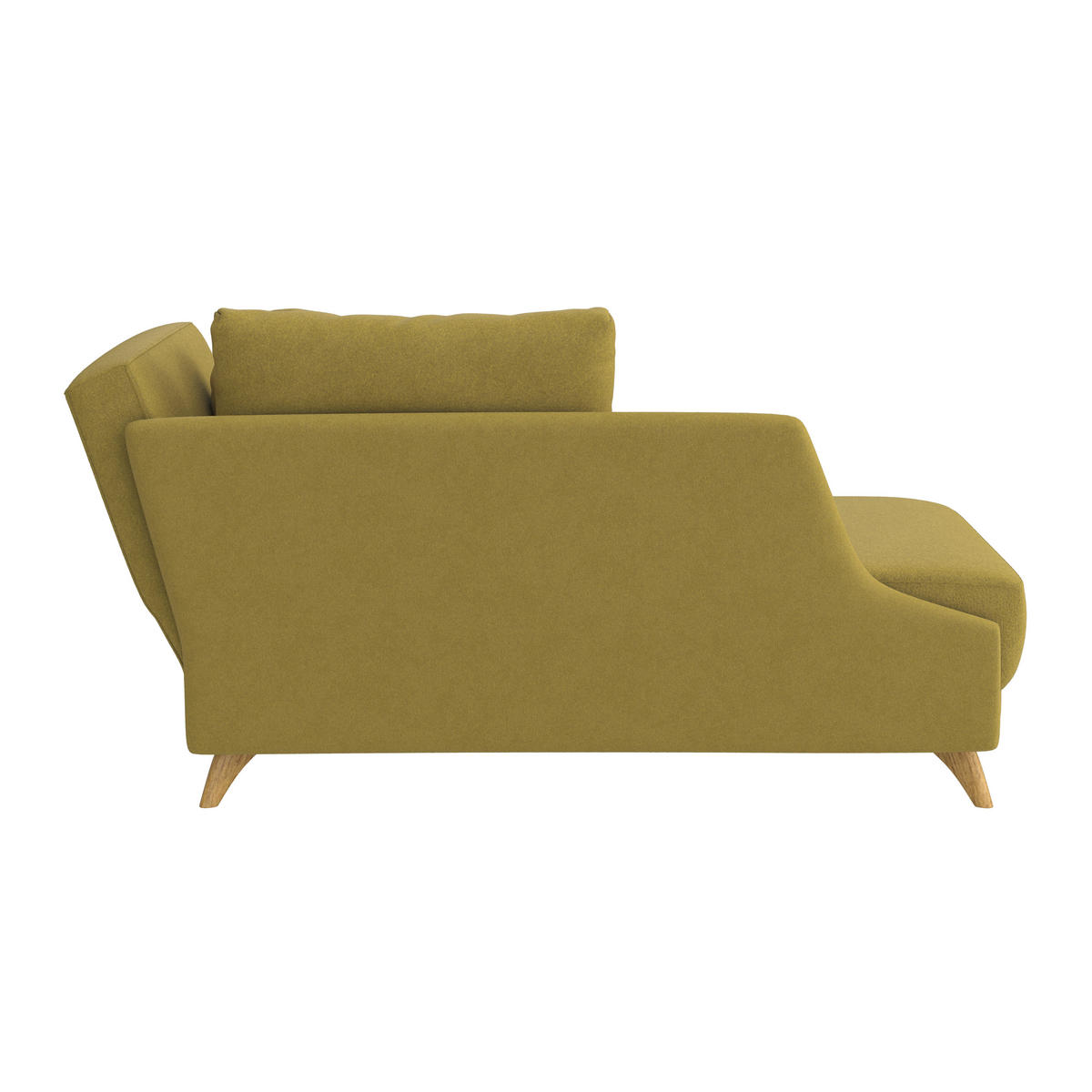 RÉCAMIERE in Flachgewebe Grün  - Eichefarben/Grün, Modern, Holz/Textil (205/74-87/94cm) - Bali