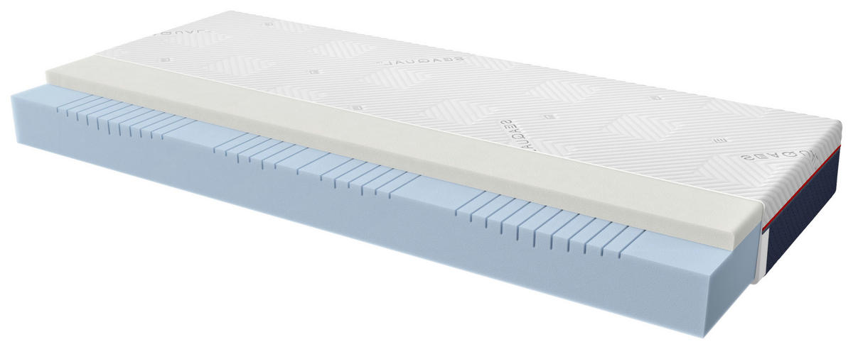 KOMFORTSCHAUMMATRATZE 120/200 cm Höhe ca. 19 cm  - Weiss, Basics, Textil (120/200cm) - Sleeptex