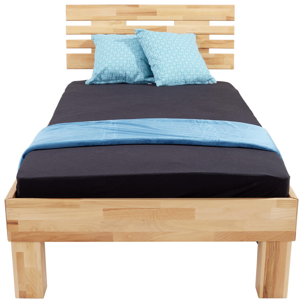 BETT 90/200 cm  in Kernbuche  - Kernbuche, KONVENTIONELL, Holz (90/200cm) - Boxxx