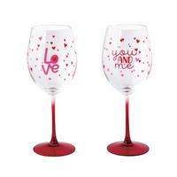 POHÁRKÉSZLET  - pink/világos rózsaszín, Basics, üveg (0.5l)