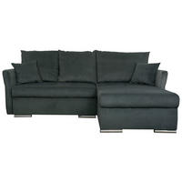 SEDEŽNA GARNITURA, velur siva  - barve kroma/siva, Moderno, umetna masa/tekstil (218/168cm) - Carryhome