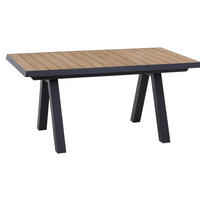 GARTENTISCH 160-200/90/77 cm Metall rechteckig  - Anthrazit/Teakfarben, Basics, Holz/Metall (160-200/90/77cm) - Siena Garden