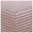 ECKSOFA  in Cord Rosa  265/224 cm  - Schwarz/Rosa, Design, Kunststoff/Textil (265/224cm) - Hom`in