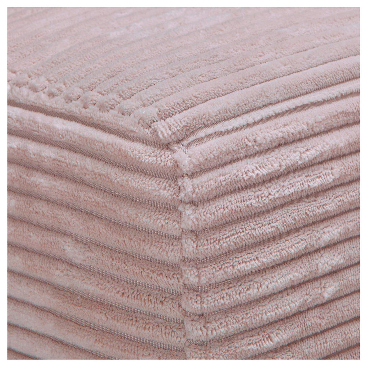 ECKSOFA Rosa Cord  - Schwarz/Rosa, Design, Kunststoff/Textil (265/224cm) - Hom`in