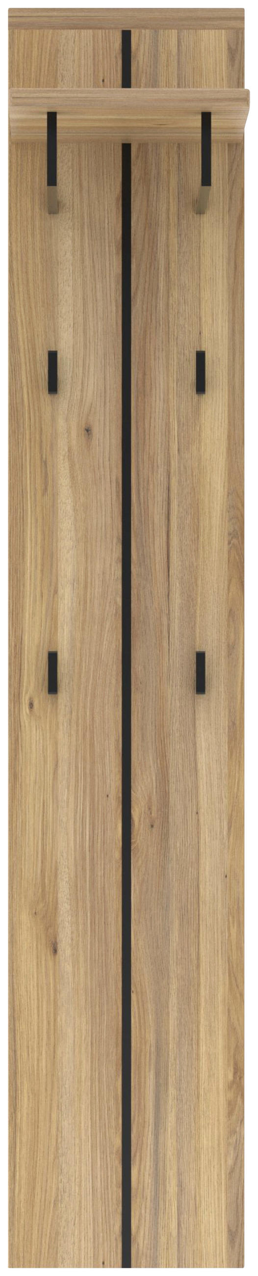 GARDEROBENPANEEL  in 30/160/30 cm  - Eichefarben, KONVENTIONELL, Holzwerkstoff/Metall (30/160/30cm) - Xora