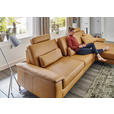 ECKSOFA  in Echtleder Currygelb  334/176 cm  - Currygelb/Schwarz, Design, Leder/Metall (334/176cm) - Dieter Knoll