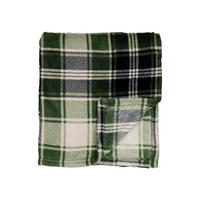 FILT Scott  - vit/grön, Basics, textil (130/170cm)