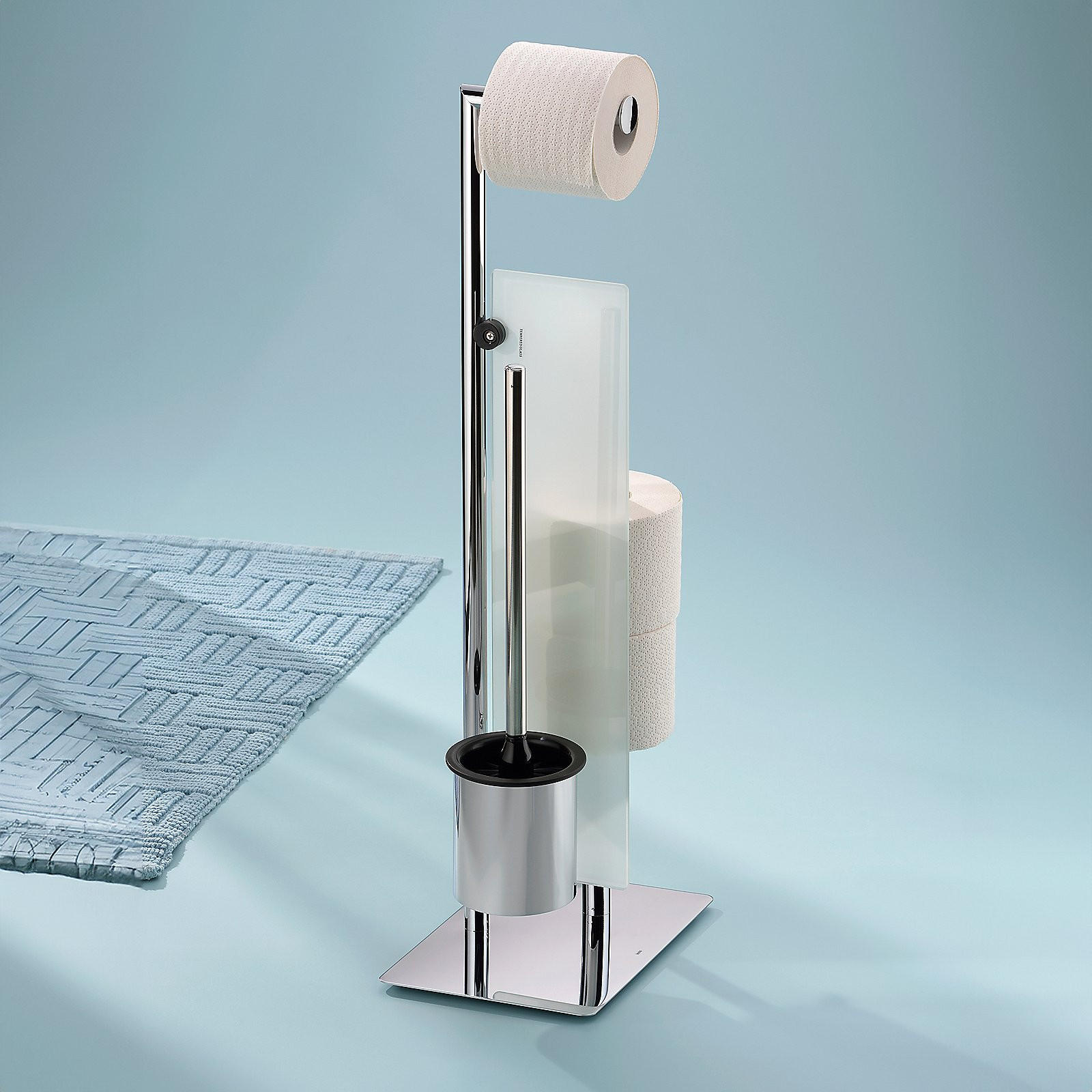DRŽAČ TOALET PAPIRA I WC ČETKE   metal  - Osnovno, metal (26/18/71cm) - Kela