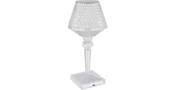 AKKU-TISCHLEUCHTE 12/26 cm - Klar, KONVENTIONELL, Kunststoff (12/26cm) - Novel