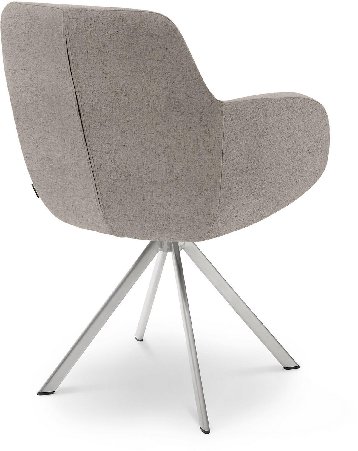 ARMLEHNSTUHL  in Edelstahl Webstoff  - Taupe/Edelstahlfarben, Design, Textil/Metall (62/86/66cm) - Musterring