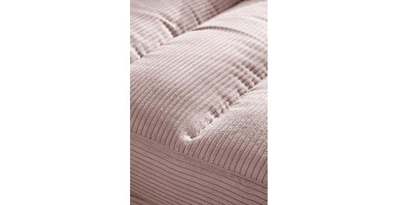 ECKSOFA Rosa Cord  - Schwarz/Rosa, Design, Textil/Metall (296/207cm) - Dieter Knoll