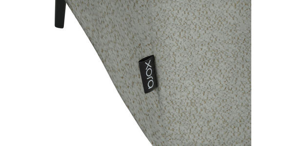 ECKSOFA in Chenille Alabasterfarben 280/205 cm - Alabasterfarben/Schwarz, Design, Textil/Metall (280/205cm) - Xora