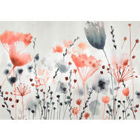 FOTOTAPETE  - Rosa/Grau, Basics, Papier (280/372cm) - Xora